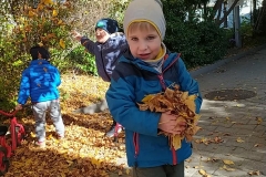 Z okazji Dnia Drzewa przedszkolaki postanowiły bawić się w liściach!